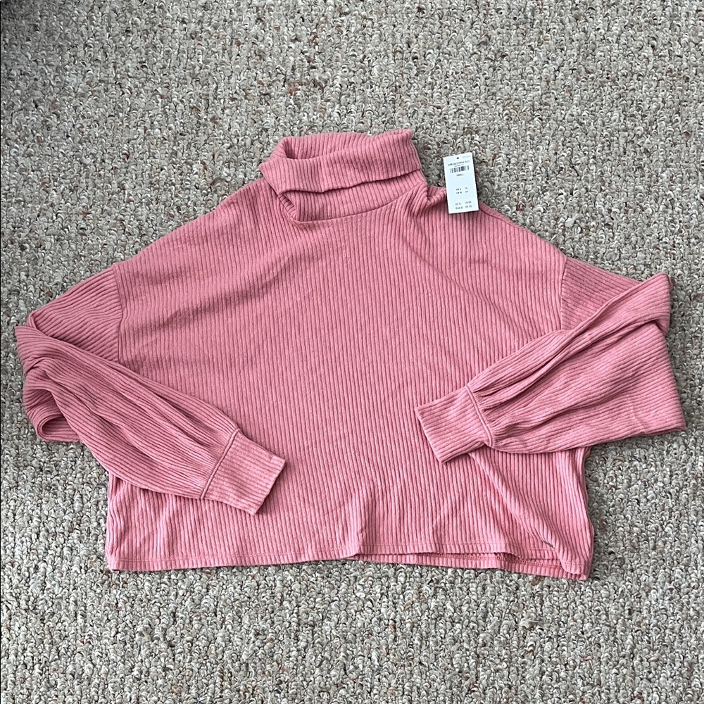 Hollister Pink Ribbed Crop Top